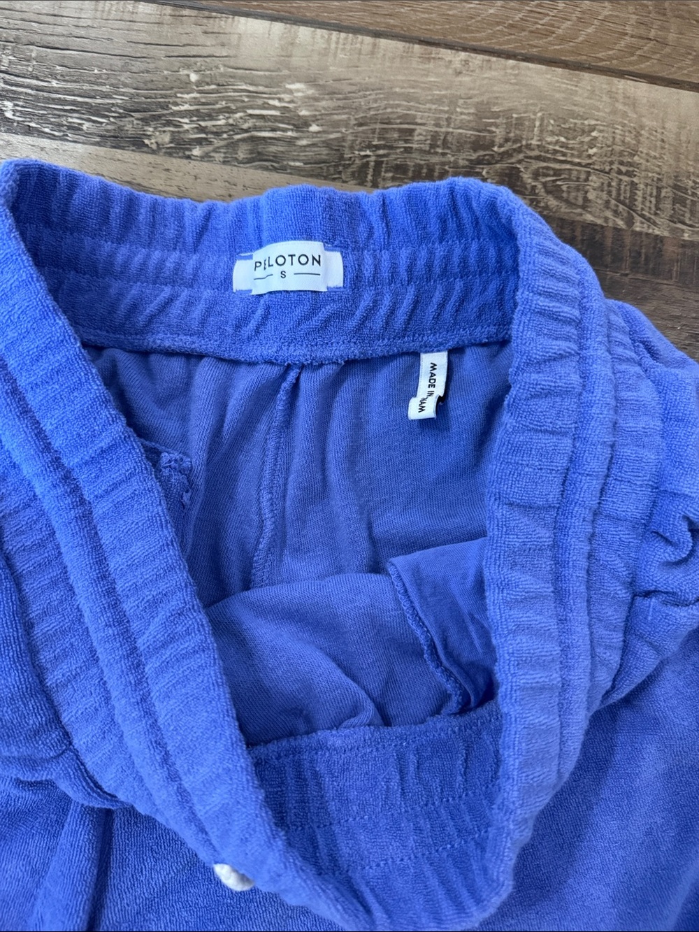 Peloton periwinkle Terry Cloth Athletic Shorts - Picture 2 of 3